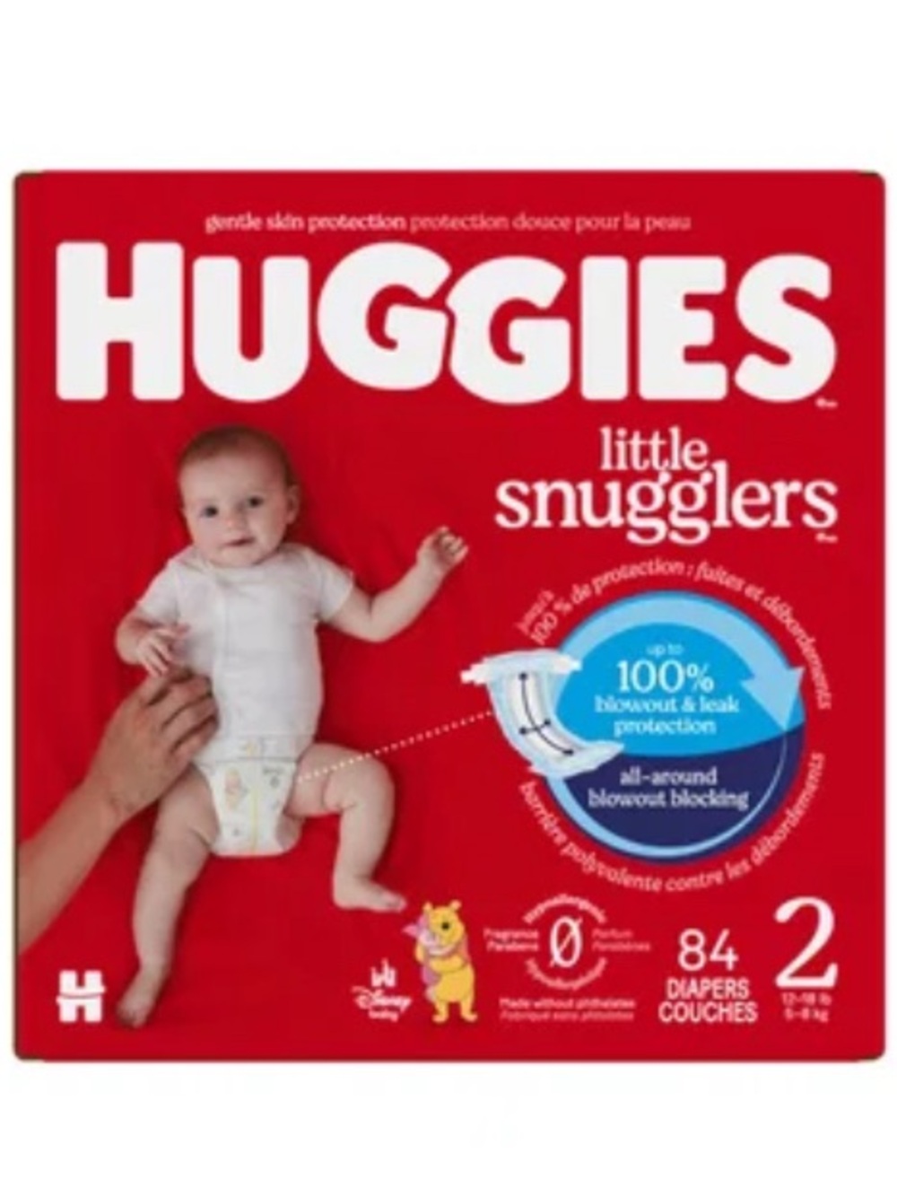 Huggies - Little Snugglers Diapers - Red Box - Size 2 - 84 count NEW BOX!